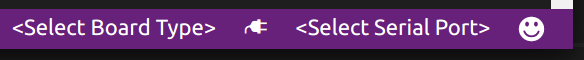 Select the board type in the VS Code status bar